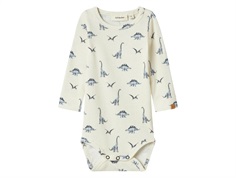 Lil Atelier bodysuit turtledove with dino print